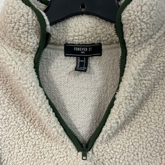 Forever 21 Men's Sweater with Neck Closure Beige Size L - Picture 4 of 10